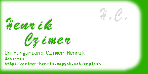 henrik czimer business card